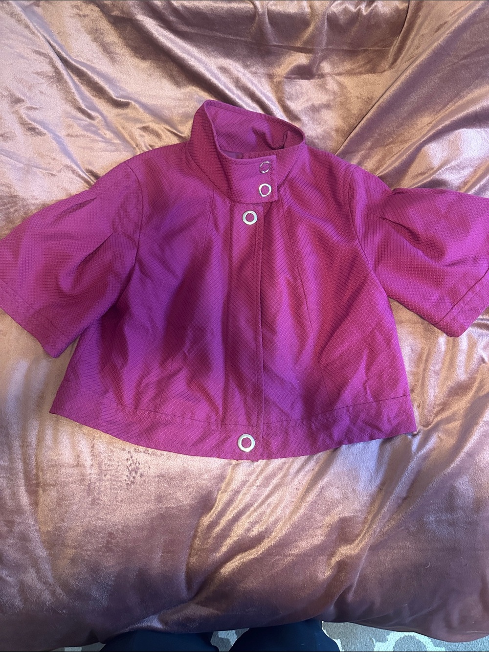 Apt. 9 Fuchsia cropped Peacoat Jacket